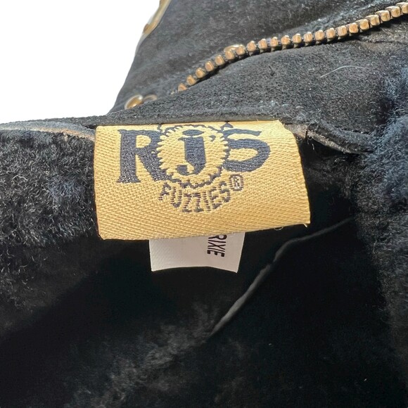 R.J.'s Fuzzies Black Suede Trixie Boots Size Women's 7 - Picture 9 of 9